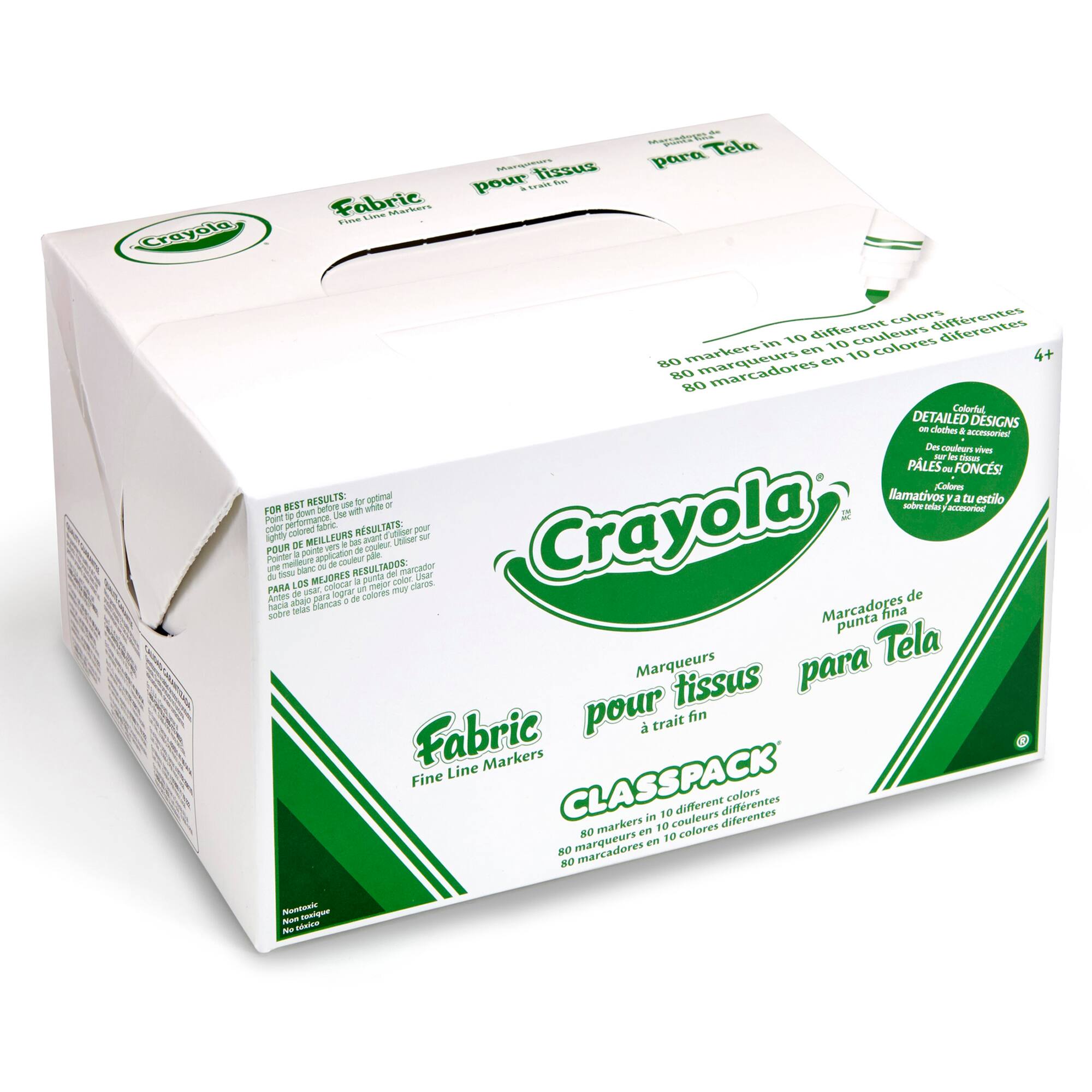 Crayola® Fabric Markers, Pack of 80